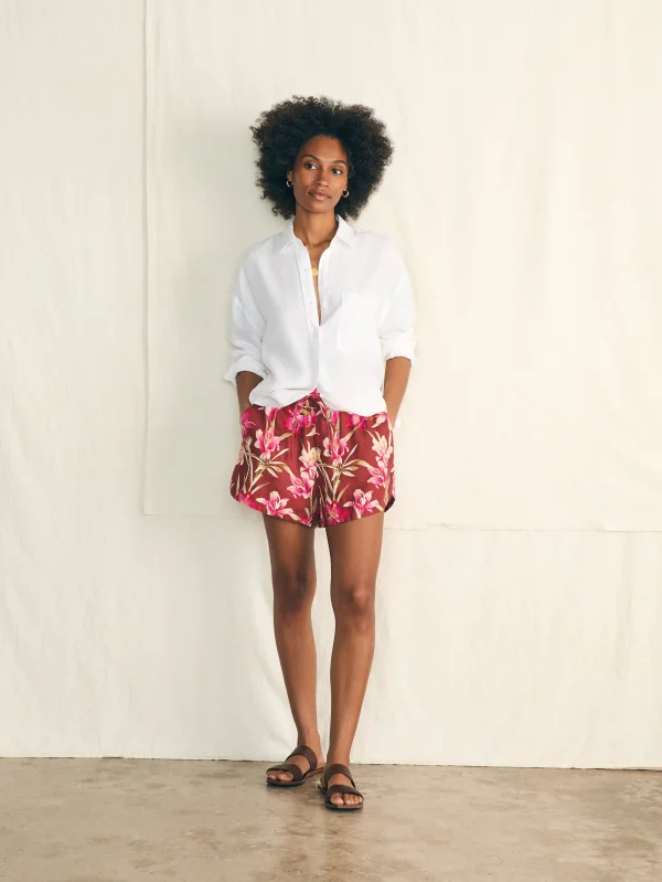 Shorts & Skirts | Faherty Brand Laguna Linen Tie Waist Short - Majorca Floral