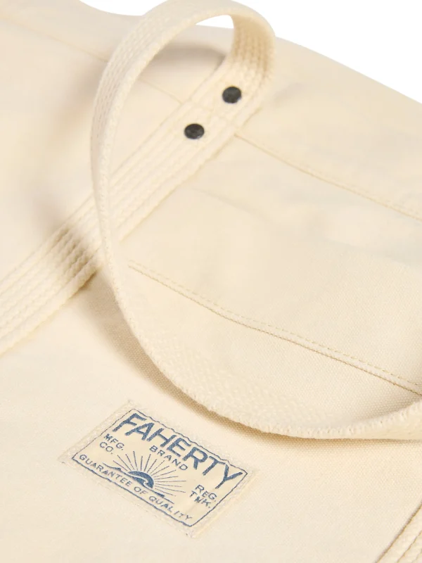 Bags | Bags | Faherty Brand Large Sunwashed Canvas Tote - Ecru