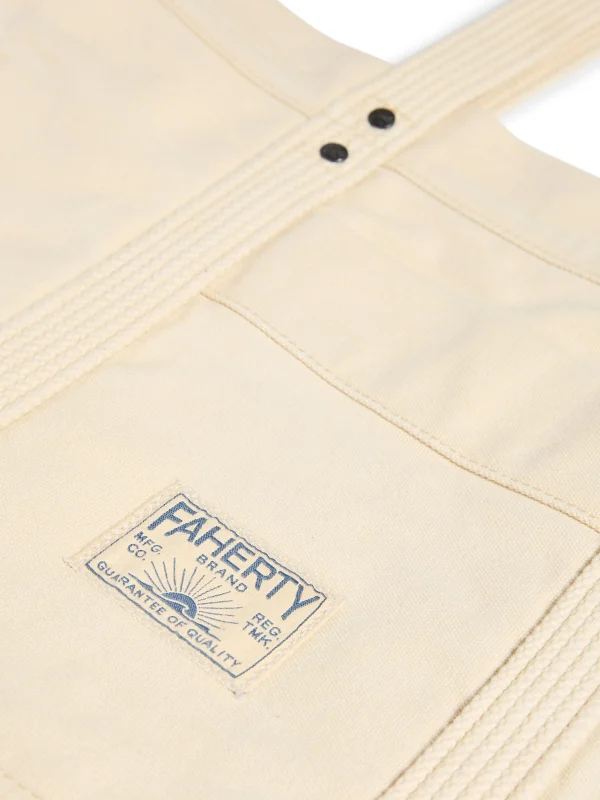 Bags | Bags | Faherty Brand Large Sunwashed Canvas Tote - Ecru