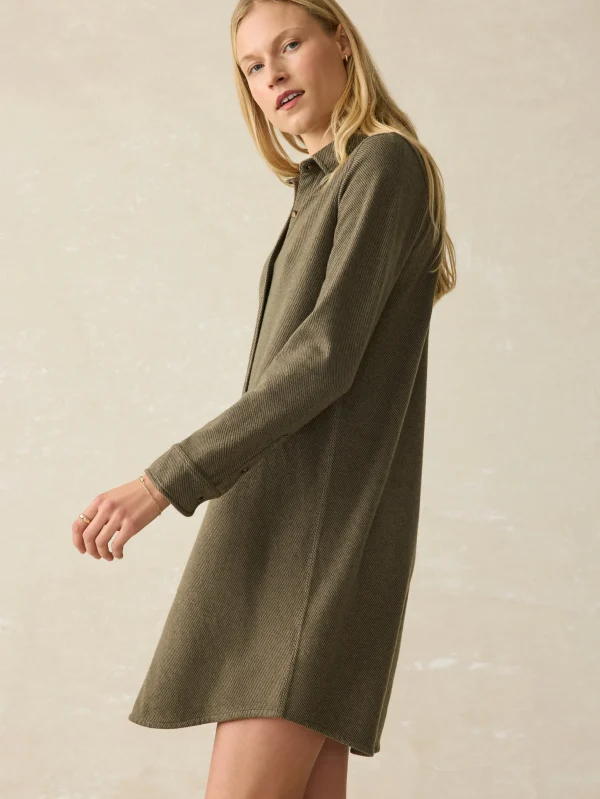 Dresses | Faherty Brand Legend™ Sweater Dress - Olive Melange Twill