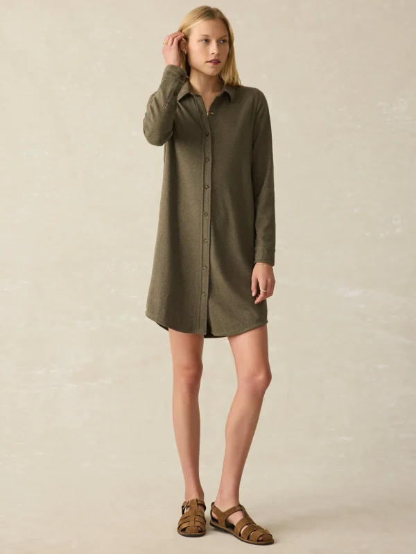 Dresses | Faherty Brand Legend™ Sweater Dress - Olive Melange Twill