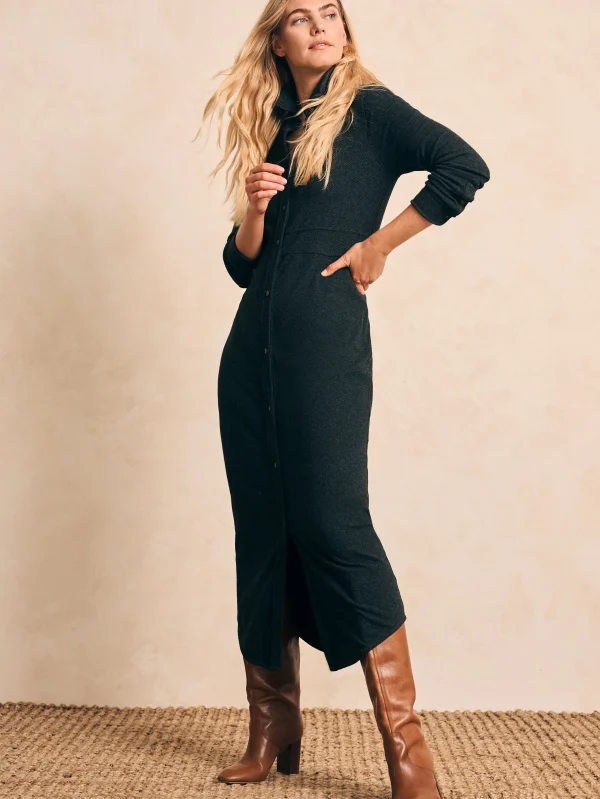 Dresses | Faherty Brand Legend™ Sweater Maxi Dress - Heathered Black Twill