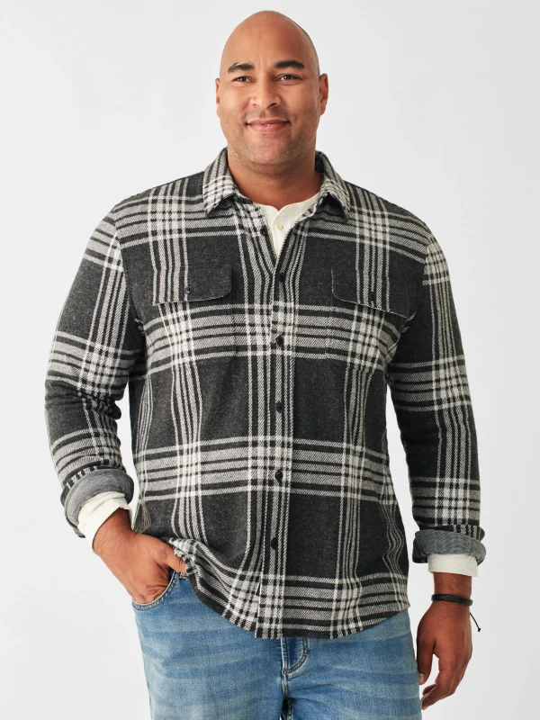 Shirts | Faherty Brand Legend™ Sweater Shirt - Charcoal Bone Plaid