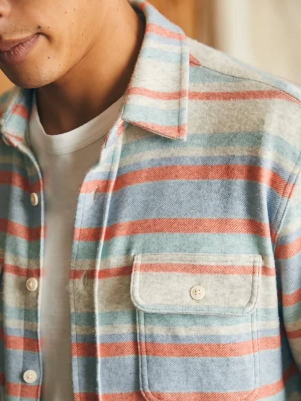 Shirts | Faherty Brand Legend™ Sweater Shirt - Coral Reef Stripe