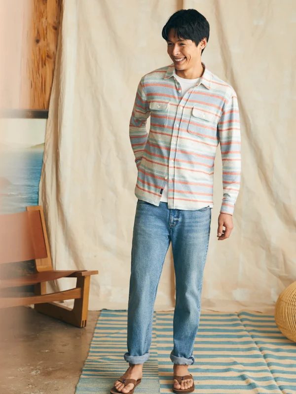 Shirts | Faherty Brand Legend™ Sweater Shirt - Coral Reef Stripe