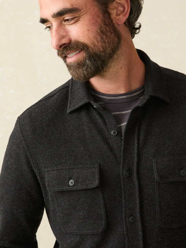 Shirts | Faherty Brand Legend™ Sweater Shirt - Heathered Black Twill