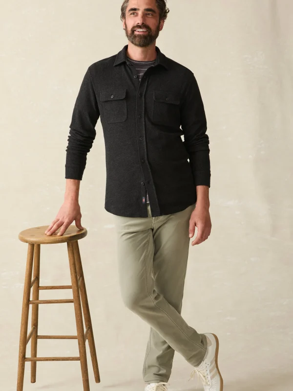 Shirts | Faherty Brand Legend™ Sweater Shirt - Heathered Black Twill