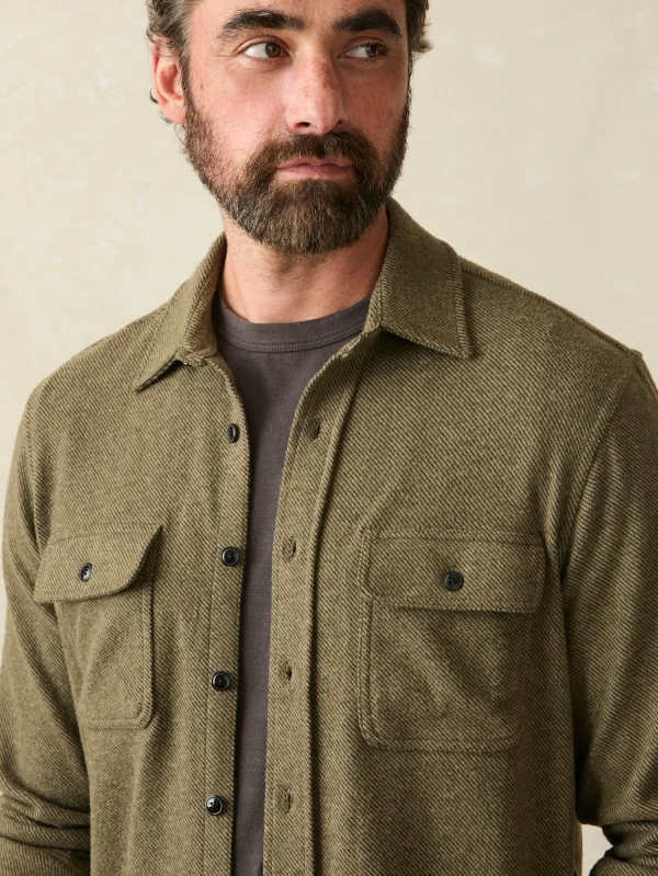 Shirts | Faherty Brand Legend™ Sweater Shirt - Olive Melange Twill