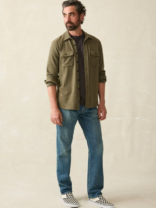 Shirts | Faherty Brand Legend™ Sweater Shirt - Olive Melange Twill