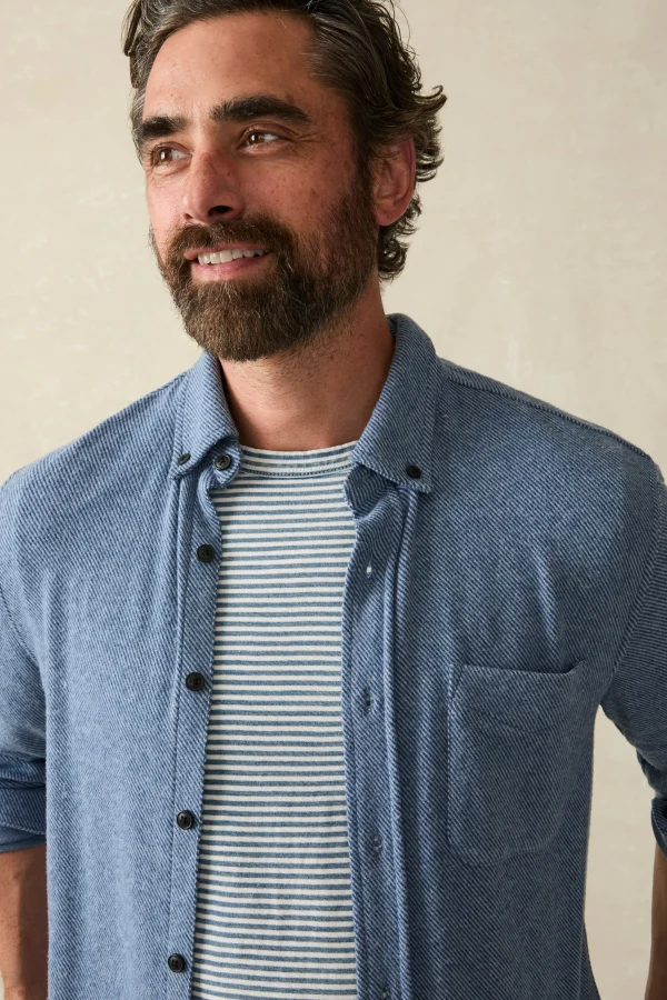 Shirts | Faherty Brand Legend™ Sweater Shirt (Single Pocket) - Glacier Blue Twill