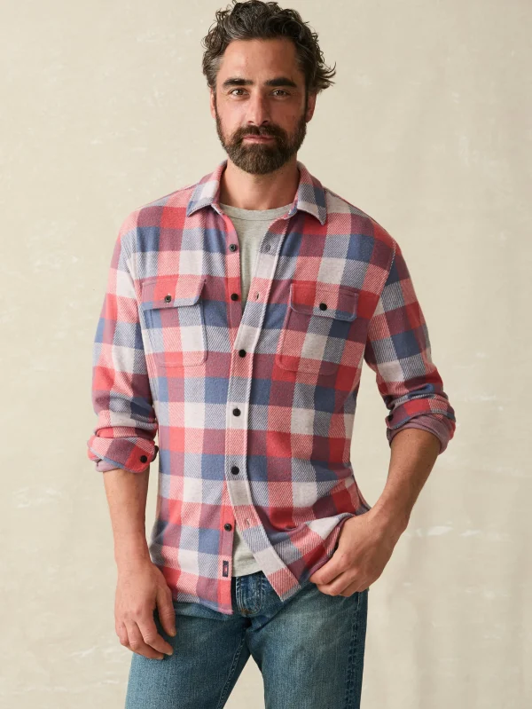 Shirts | Faherty Brand Legend™ Sweater Shirt (Tall) - Cherry Blue Buffalo