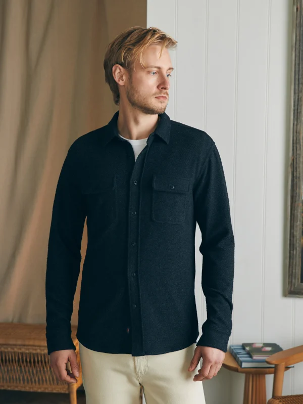 Shirts | Faherty Brand Legend™ Sweater Shirt (Tall) - Heathered Black Twill