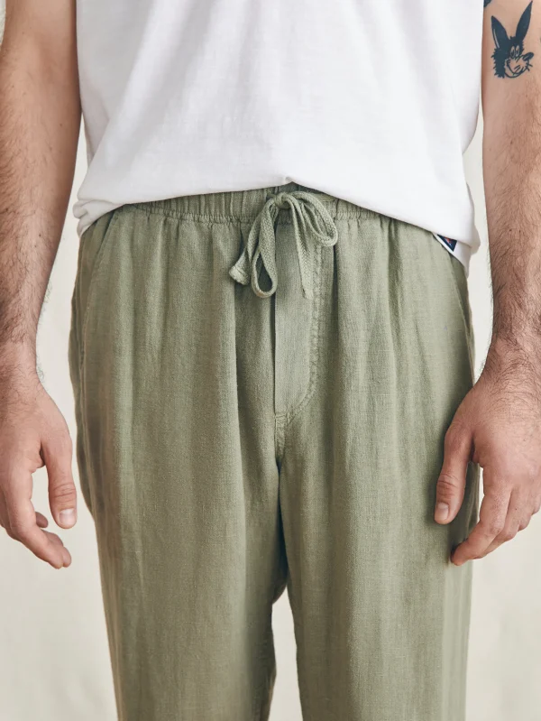 Pants | Faherty Brand Linen Drawstring Pant - Canyon Olive