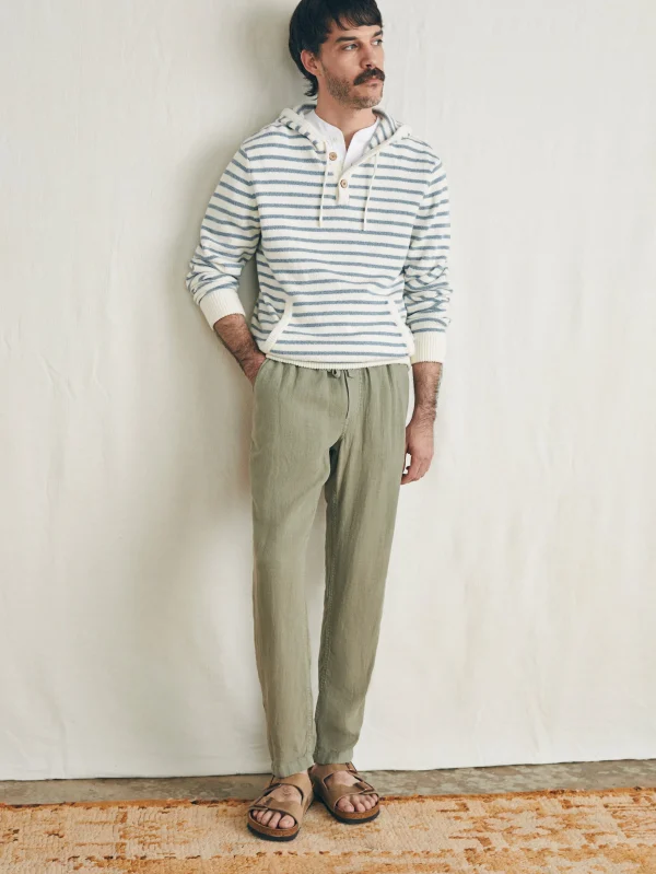 Pants | Faherty Brand Linen Drawstring Pant - Canyon Olive