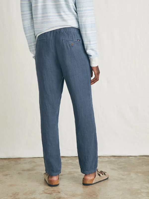 Pants | Faherty Brand Linen Drawstring Pant - Look Out Navy