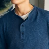 T-Shirts & Henleys | Faherty Brand Long-Sleeve Indigo Henley - Midnight Indigo Wash