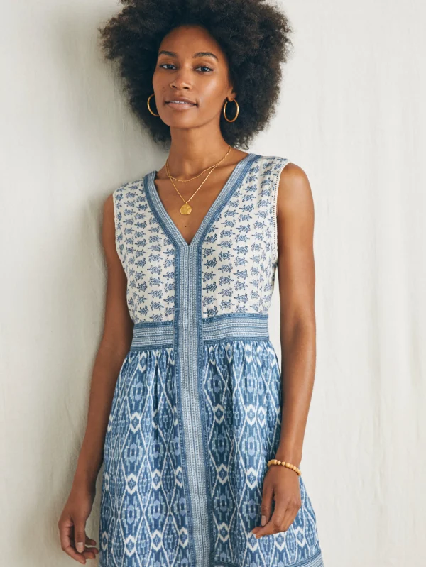 Dresses | Faherty Brand Macey Dress - Blue Clara Ikat