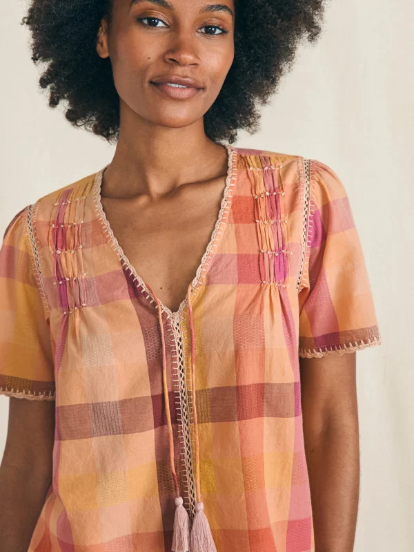 Shirts & Tops | Faherty Brand Margate Top - Sunset Desert Plaid