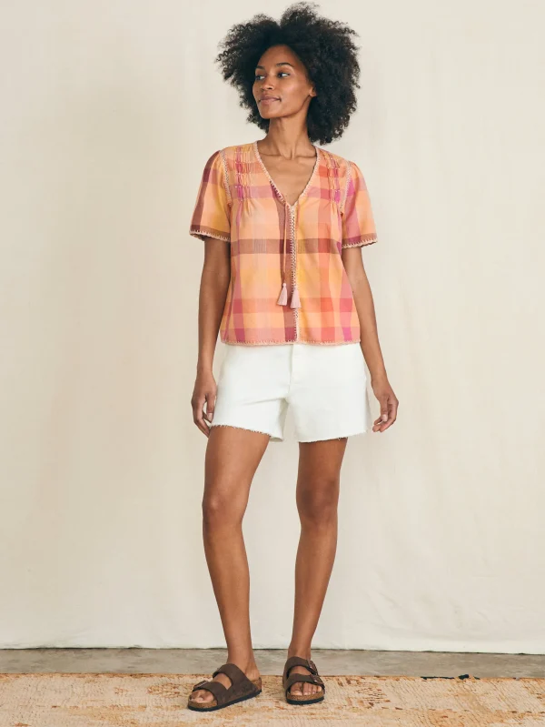 Shirts & Tops | Faherty Brand Margate Top - Sunset Desert Plaid