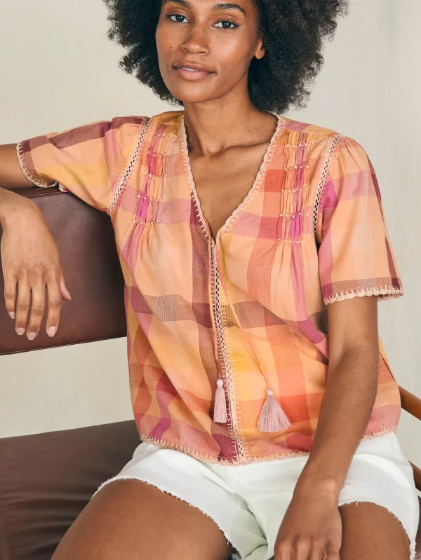 Shirts & Tops | Faherty Brand Margate Top - Sunset Desert Plaid