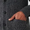 Sweaters | Faherty Brand Marled Cotton Cardigan - Deep Charcoal Marl