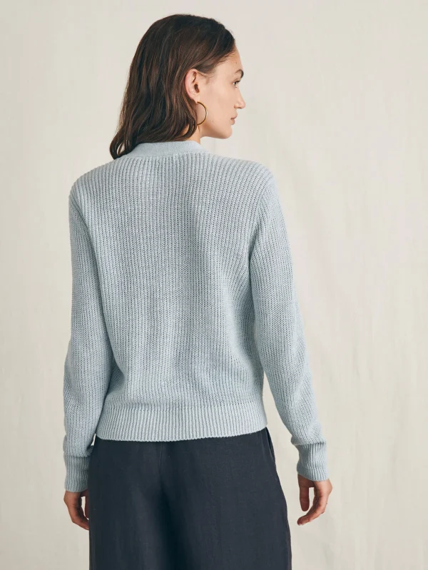 Sweaters | Faherty Brand Miramar Linen Cardigan - Chalk Blue