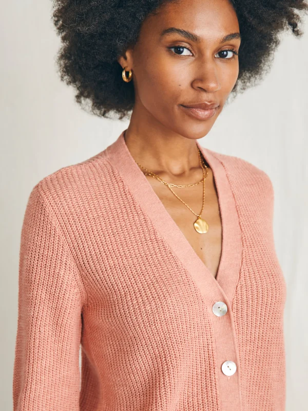 Sweaters | Faherty Brand Miramar Linen Cardigan - Rosette