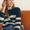 Sweaters | Faherty Brand Miramar Linen Crew Sweater - Kadena Navy Stripe