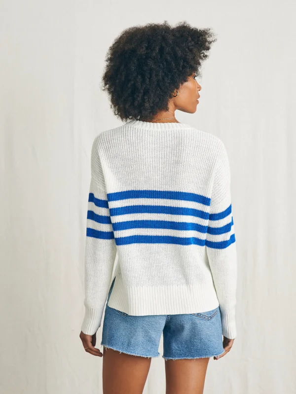 Sweaters | Faherty Brand Miramar Linen Crew Sweater - Charleston Stripe