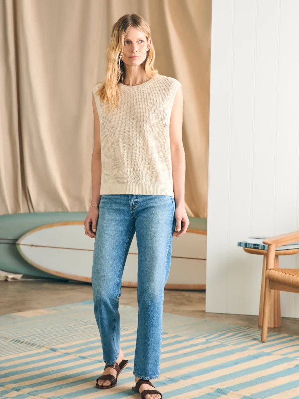 Sweaters | Faherty Brand Miramar Linen Muscle Tank - Summer Sand