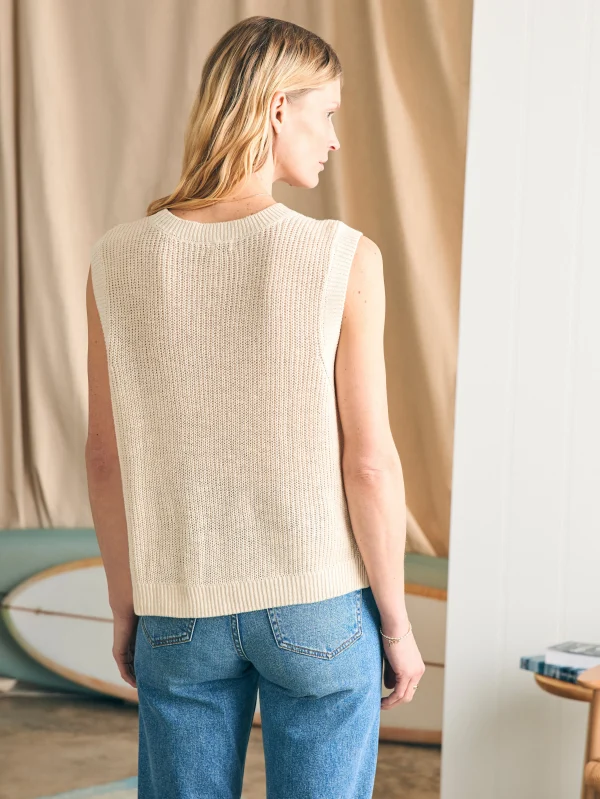 Sweaters | Faherty Brand Miramar Linen Muscle Tank - Summer Sand