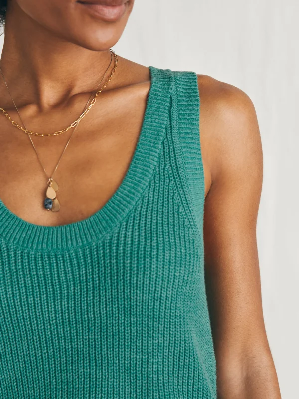 Sweaters | Faherty Brand Miramar Linen Scoop Neck Tank - Bottle Green