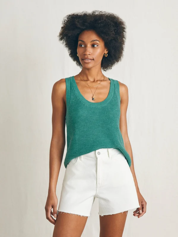 Sweaters | Faherty Brand Miramar Linen Scoop Neck Tank - Bottle Green