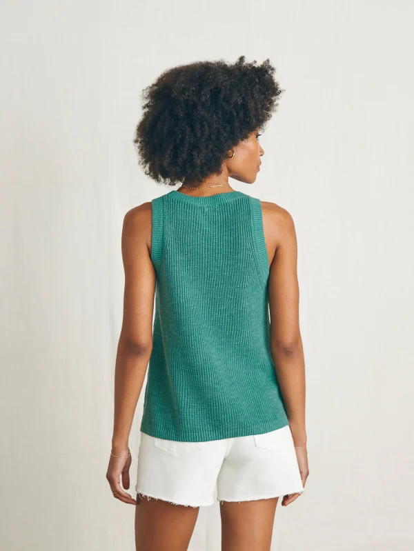 Sweaters | Faherty Brand Miramar Linen Scoop Neck Tank - Bottle Green