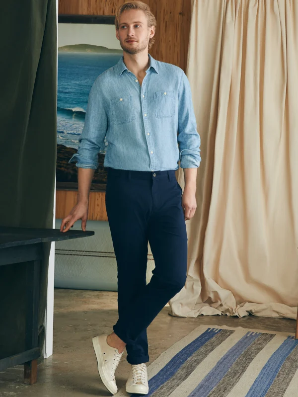 Pants | Faherty Brand Movement™ Chino Pant (32" Inseam) - Navy