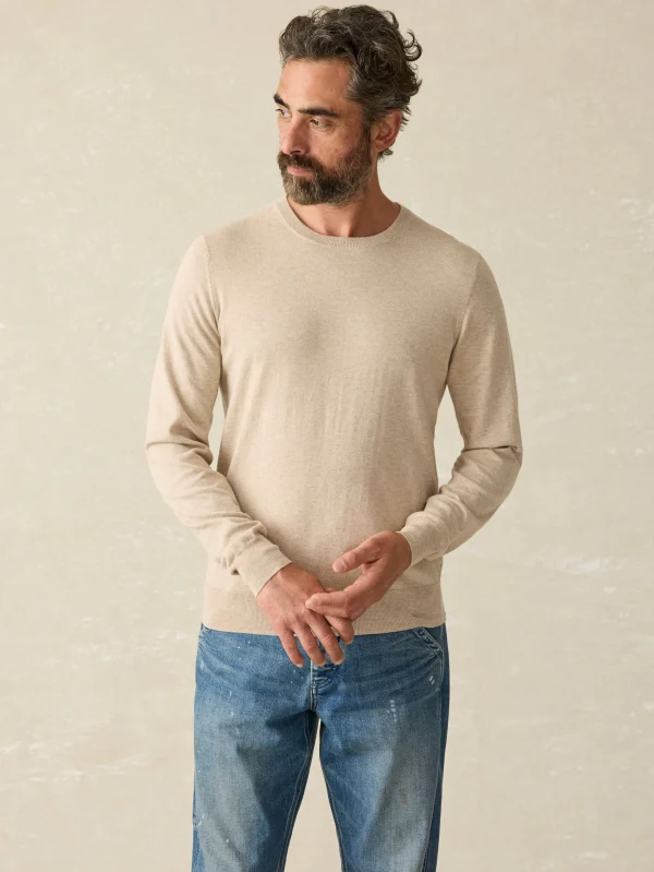 Sweaters | Faherty Brand Movement™ Crewneck Sweater (Tall) - Soft Dune Heather