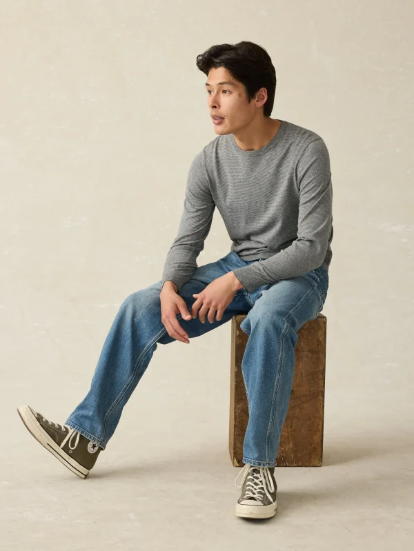 Sweaters | Faherty Brand Movement™ Crewneck Sweater (Tall) - Ivory Ash Feeder