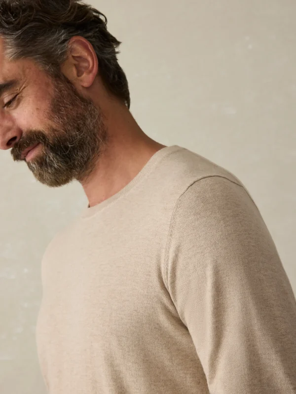 Sweaters | Faherty Brand Movement™ Crewneck Sweater (Tall) - Soft Dune Heather