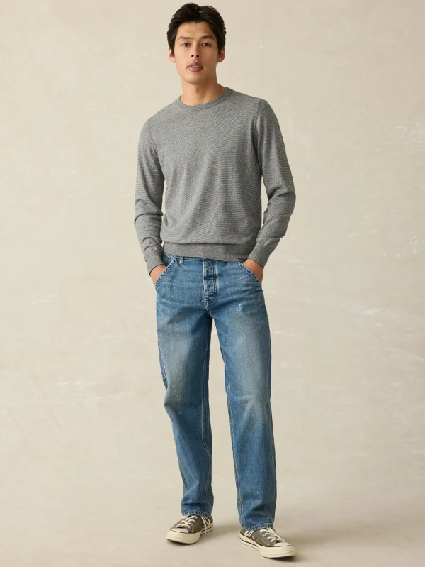 Sweaters | Faherty Brand Movement™ Crewneck Sweater (Tall) - Ivory Ash Feeder