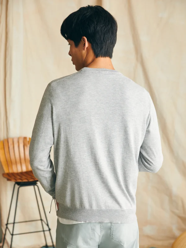 Sweaters | Faherty Brand Movement™ Crewneck Sweater (Tall) - Mineral Grey Heather