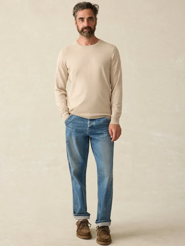 Sweaters | Faherty Brand Movement™ Crewneck Sweater (Tall) - Soft Dune Heather