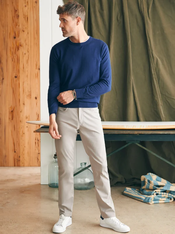 Sweaters | Faherty Brand Movement™ Crewneck Sweater (Tall) - Marine Navy Heather