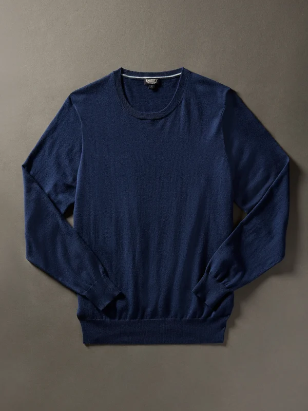 Sweaters | Faherty Brand Movement™ Crewneck Sweater (Tall) - Marine Navy Heather