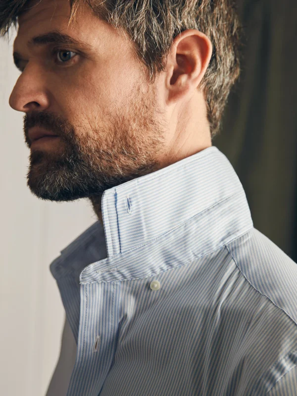 Shirts | Faherty Brand Movement™ Dress Shirt - Blue White Stripe