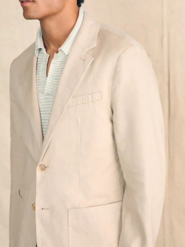 Blazers | Faherty Brand Movement™ Flex Linen Blazer - Natural