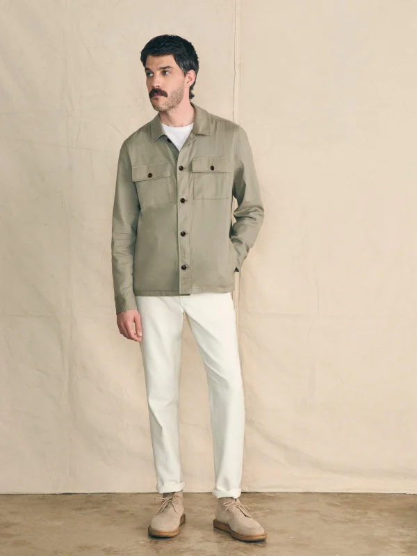 Jackets & Vests | Faherty Brand Movement™ Flex Linen Shirt Jacket - Olive Isle