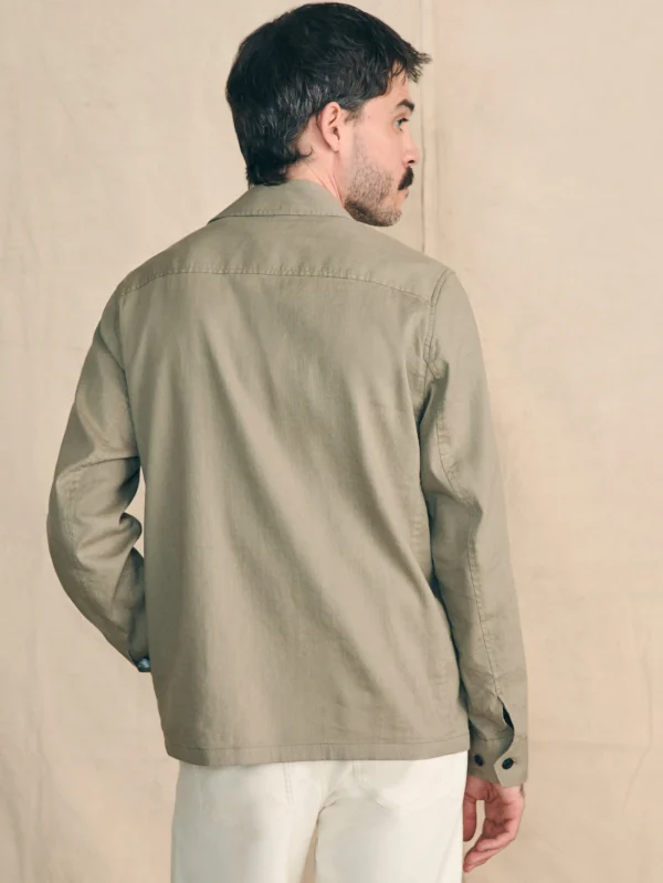 Jackets & Vests | Faherty Brand Movement™ Flex Linen Shirt Jacket - Olive Isle