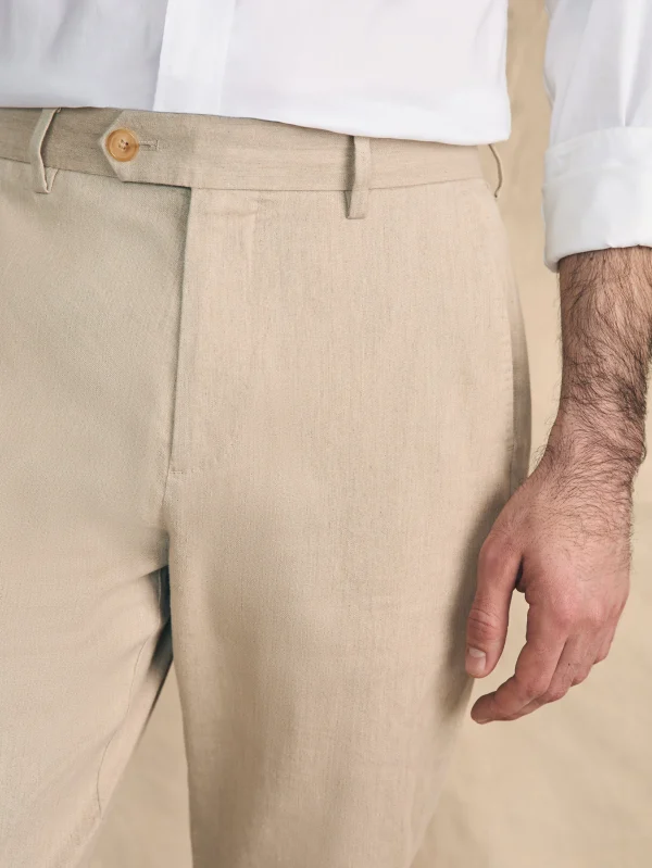 Pants | Faherty Brand Movement™ Flex Linen Trouser - Natural