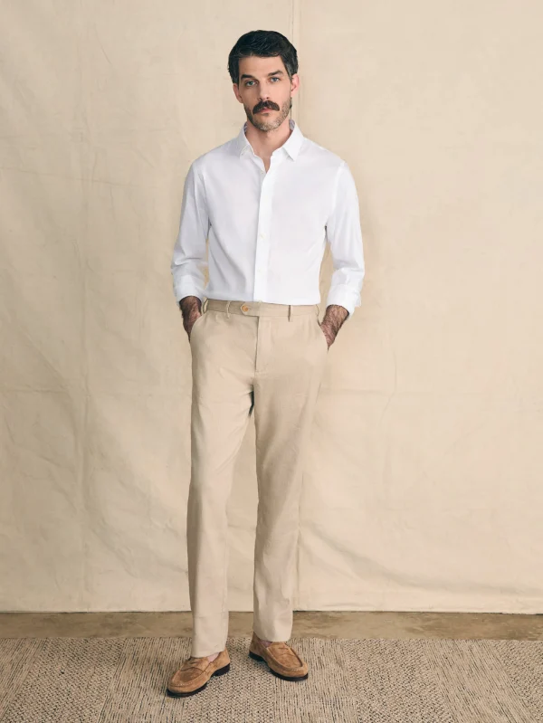 Pants | Faherty Brand Movement™ Flex Linen Trouser - Natural