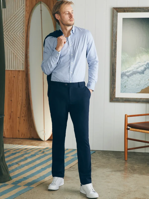 Pants | Faherty Brand Movement™ Knit Pant (32" Inseam) - Lupine Navy